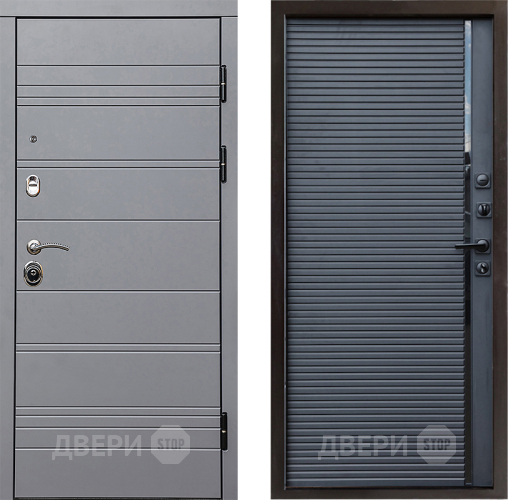Входная металлическая Дверь Престиж Линия Грэй Porte Черный кварц в Видное