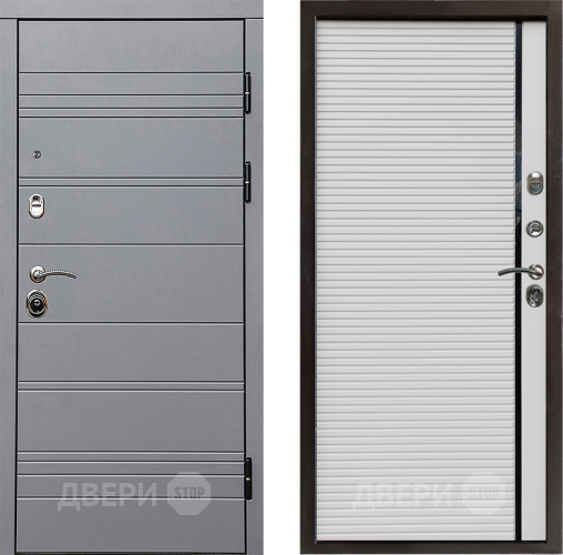 Входная металлическая Дверь Престиж Линия Грэй Porte Белый в Видное