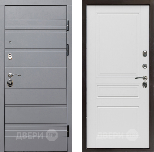 Входная металлическая Дверь Престиж Линия Грэй Классика Лиственница белая в Видное