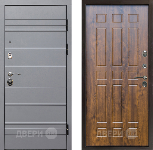 Входная металлическая Дверь Престиж Линия Грэй Спарта Дуб в Видное