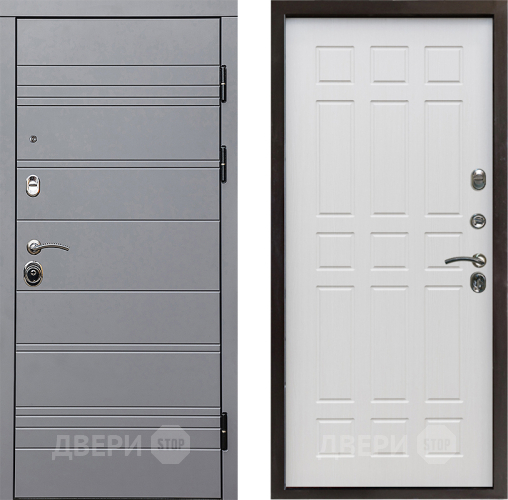 Входная металлическая Дверь Престиж Линия Грэй Спарта Лиственница белая в Видное