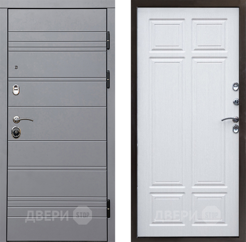 Входная металлическая Дверь Престиж Линия Грэй Премиум Лиственница белая в Видное