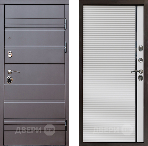 Входная металлическая Дверь Престиж Линия Браун Porte Белый в Видное