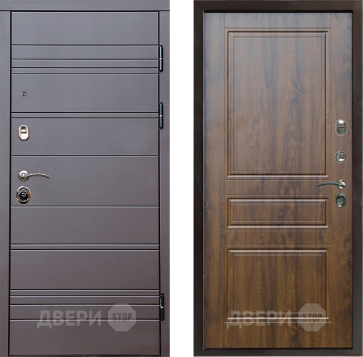 Входная металлическая Дверь Престиж Линия Браун Классика Дуб в Видное