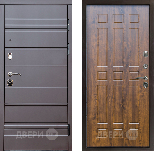 Входная металлическая Дверь Престиж Линия Браун Спарта Дуб в Видное