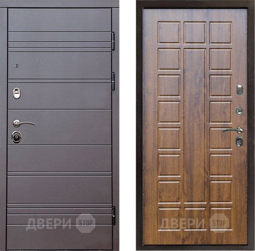 Входная металлическая Дверь Престиж Линия Браун Престиж Дуб в Видное