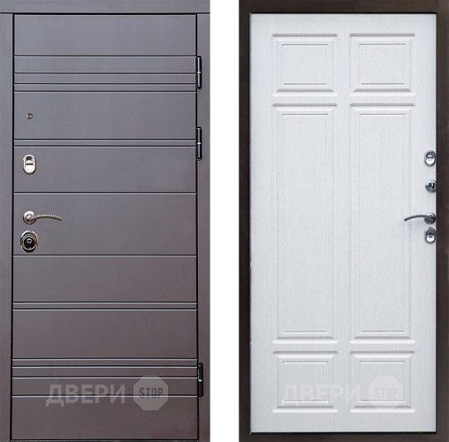 Входная металлическая Дверь Престиж Линия Браун Премиум Лиственница белая в Видное