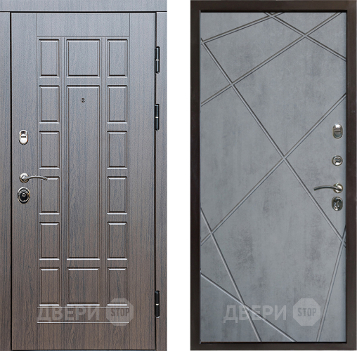 Входная металлическая Дверь Престиж Престиж Лучи Бетон темный в Видное