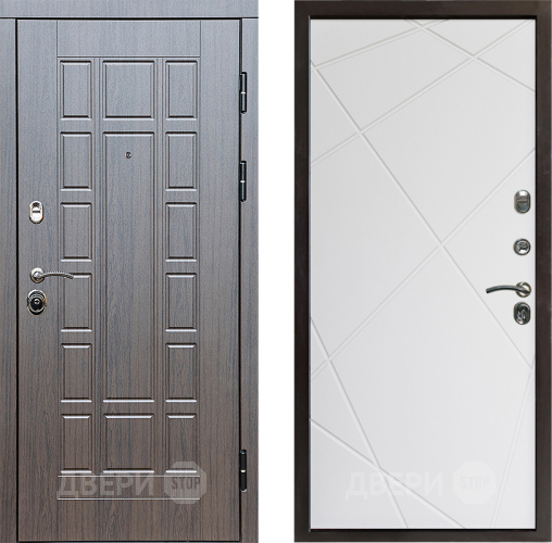 Входная металлическая Дверь Престиж Престиж Лучи Бетон белый в Видное