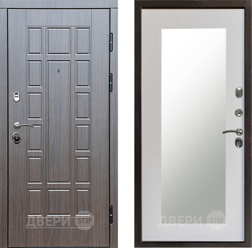 Входная металлическая Дверь Престиж Престиж Зеркло Пастораль Лиственница белая в Видное
