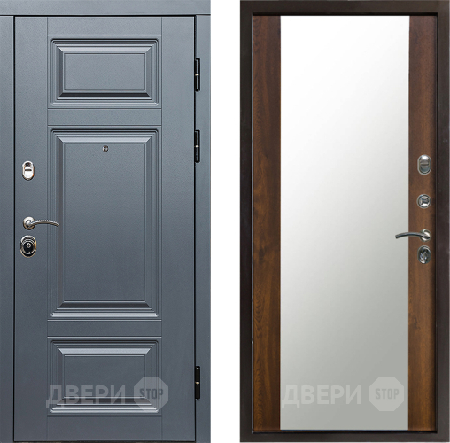 Входная металлическая Дверь Престиж Премиум Зеркало Дуб в Видное