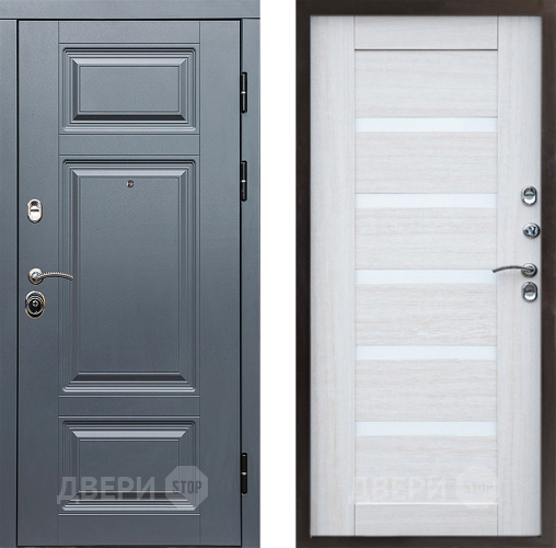 Входная металлическая Дверь Престиж Премиум Царга Лиственница белая в Видное