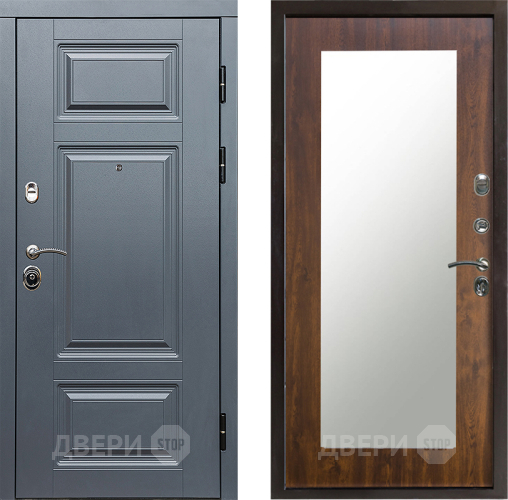 Входная металлическая Дверь Престиж Премиум Зеркло Пастораль Дуб в Видное