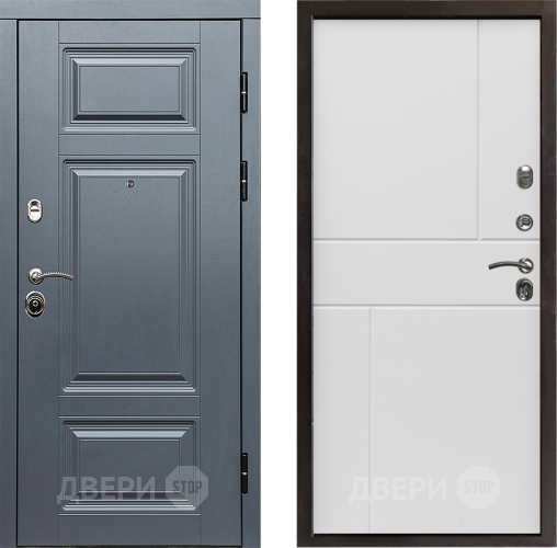 Входная металлическая Дверь Престиж Премиум Горизонт Бетон белый в Видное