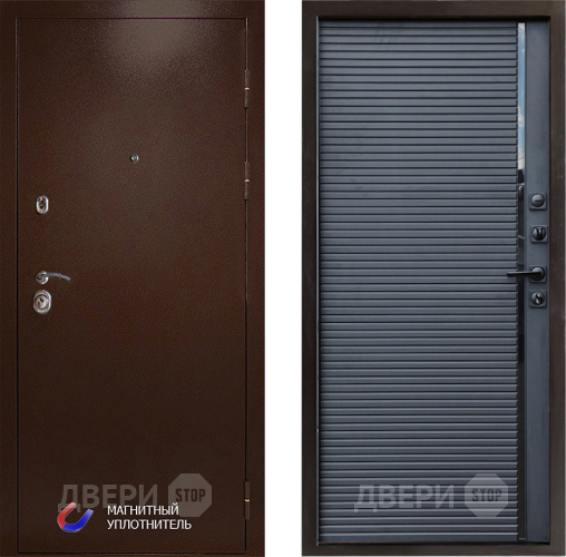 Входная металлическая Дверь Престиж Медь Porte Черный кварц в Видное