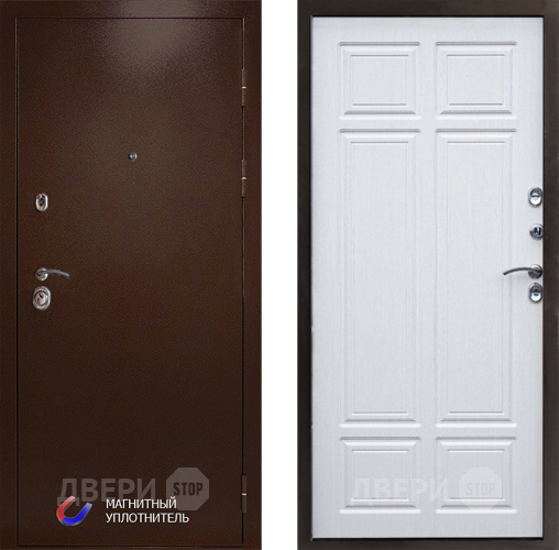 Входная металлическая Дверь Престиж Медь Премиум Лиственница белая в Видное