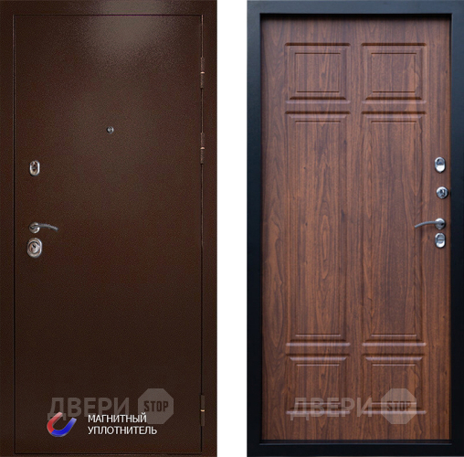 Входная металлическая Дверь Престиж Медь Премиум Орех темный в Видное