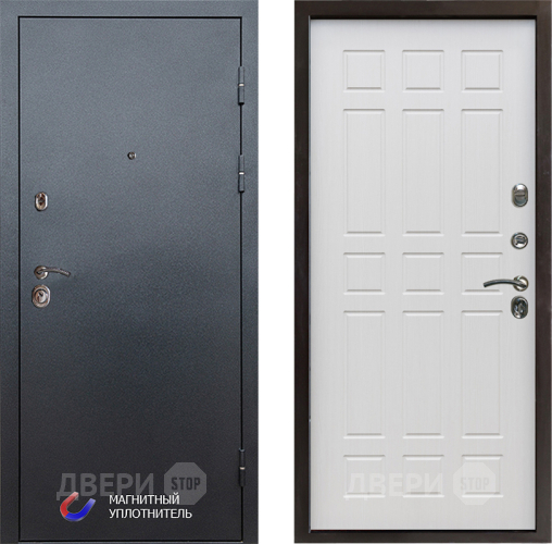 Входная металлическая Дверь Престиж Графит Спарта Лиственница белая в Видное