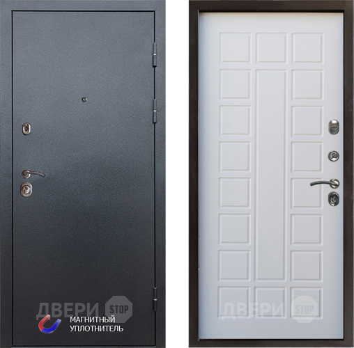 Входная металлическая Дверь Престиж Графит Престиж Белое дерево в Видное