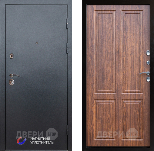 Входная металлическая Дверь Престиж Графит Премиум Орех светлый в Видное