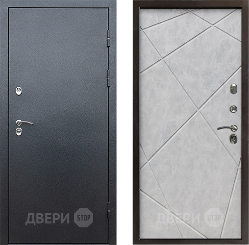 Дверь Престиж TERMO с терморазрывом Снегирь Серебро Лучи Бетон светлый в Видное