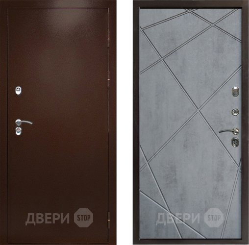 Входная металлическая Дверь Престиж TERMO с терморазрывом Снегирь Медь Лучи Бетон темный в Видное