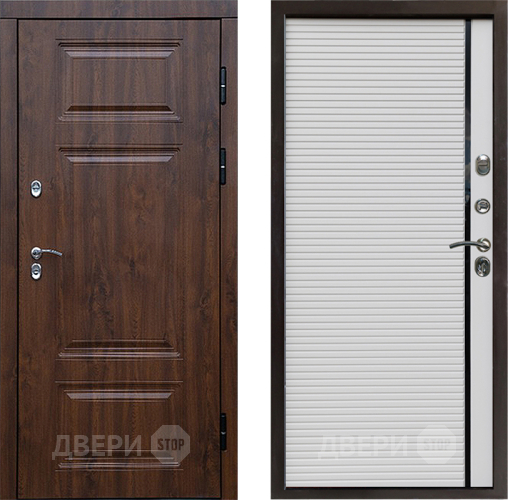 Входная металлическая Дверь Престиж TERMO с терморазрывом Премиум Орех Porte Белый в Видное