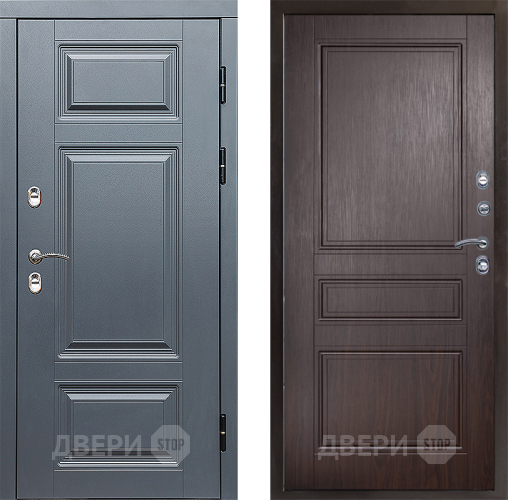 Входная металлическая Дверь Престиж TERMO с терморазрывом Премиум Грэй Классика Венге в Видное