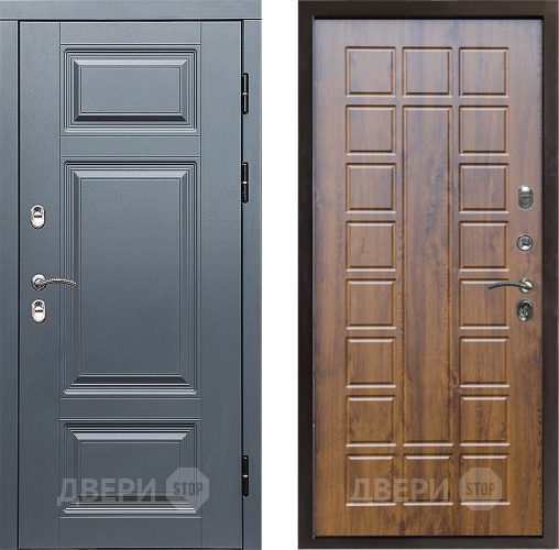 Входная металлическая Дверь Престиж TERMO с терморазрывом Премиум Грэй Престиж Дуб в Видное