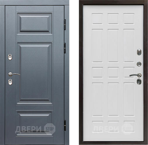Дверь Престиж TERMO с терморазрывом Премиум Грэй Спарта Белое дерево в Видное