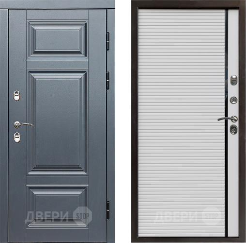 Входная металлическая Дверь Престиж TERMO с терморазрывом Премиум Грэй Porte Белый в Видное