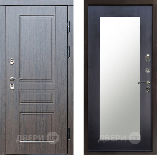 Входная металлическая Дверь Престиж TERMO с терморазрывом Классика Зеркало пастораль Венге в Видное