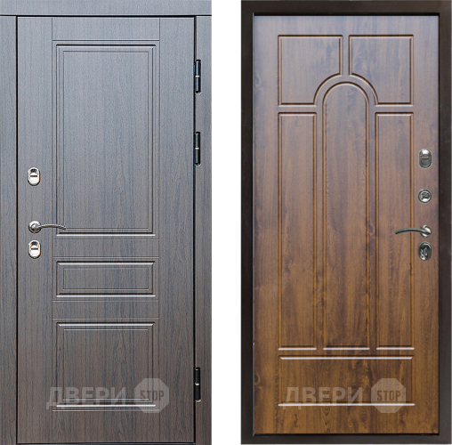 Входная металлическая Дверь Престиж TERMO с терморазрывом Классика Арка Дуб в Видное