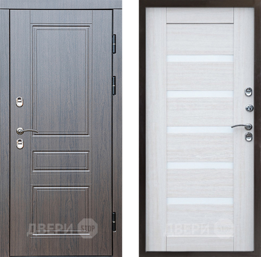 Входная металлическая Дверь Престиж TERMO с терморазрывом Классика Царга Лиственница белая в Видное