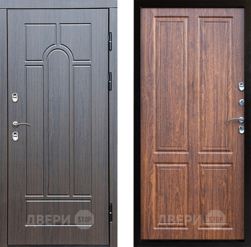 Входная металлическая Дверь Престиж TERMO с терморазрывом Арка Премиум Орех светлый в Видное