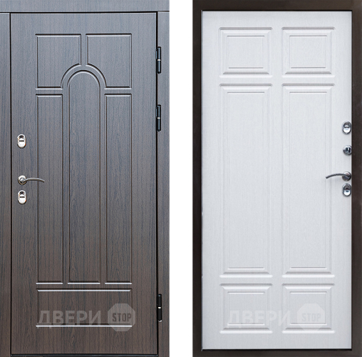 Входная металлическая Дверь Престиж TERMO с терморазрывом Арка Премиум Лиственница белая в Видное