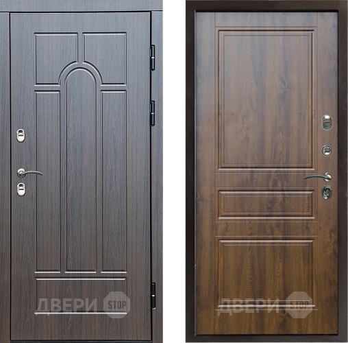 Входная металлическая Дверь Престиж TERMO с терморазрывом Арка Классика Дуб в Видное