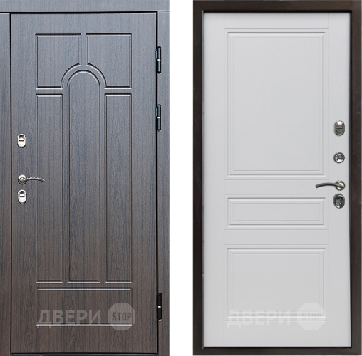 Входная металлическая Дверь Престиж TERMO с терморазрывом Арка Классика Белый матовый в Видное