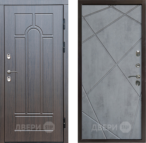 Входная металлическая Дверь Престиж TERMO с терморазрывом Арка Лучи Бетон темный в Видное