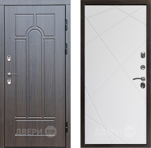 Входная металлическая Дверь Престиж TERMO с терморазрывом Арка Лучи Бетон светлый в Видное