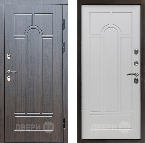 Входная металлическая Дверь Престиж TERMO с терморазрывом Арка Арка Лиственница белая в Видное