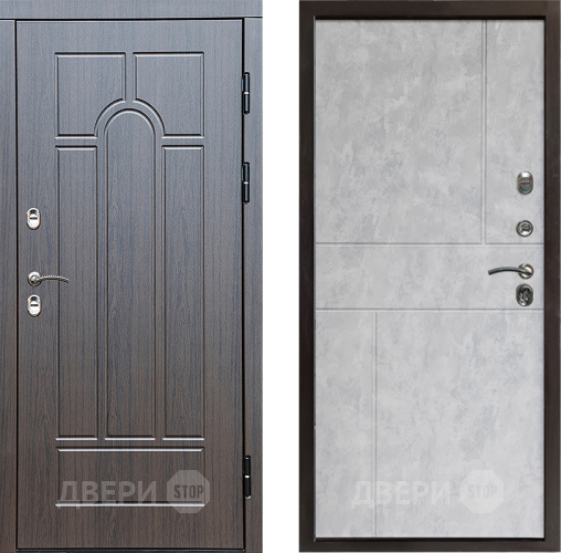 Входная металлическая Дверь Престиж TERMO с терморазрывом Арка Горизонт Бетон светлый в Видное