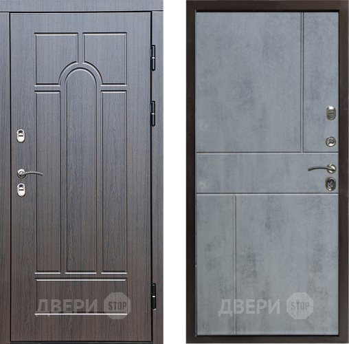 Входная металлическая Дверь Престиж TERMO с терморазрывом Арка Горизонт Бетон темный в Видное