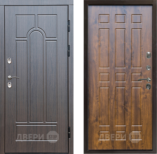 Входная металлическая Дверь Престиж TERMO с терморазрывом Арка Спарта Дуб в Видное