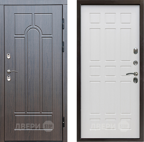 Входная металлическая Дверь Престиж TERMO с терморазрывом Арка Спарта Лиственница белая в Видное