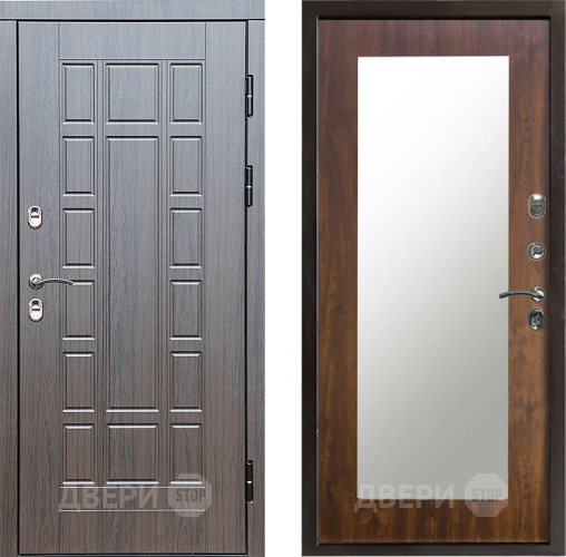 Входная металлическая Дверь Престиж TERMO с терморазрывом Престиж Зеркало пастораль Дуб в Видное