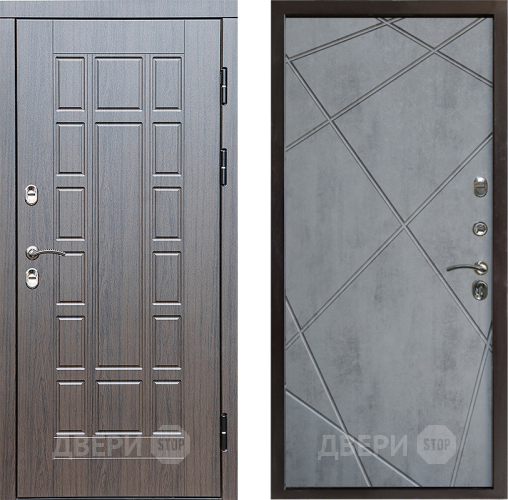 Входная металлическая Дверь Престиж TERMO с терморазрывом Престиж Лучи Бетон темный в Видное