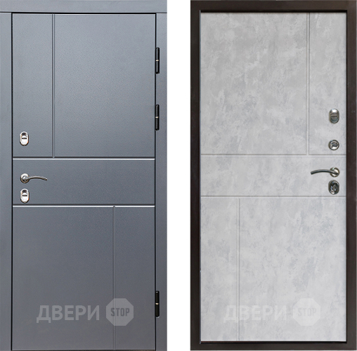 Входная металлическая Дверь Престиж TERMO с терморазрывом Горизонт Грэй Горизонт Бетон светлый в Видное