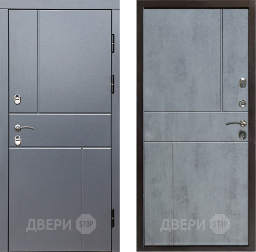 Входная металлическая Дверь Престиж TERMO с терморазрывом Горизонт Грэй Горизонт Бетон темный в Видное
