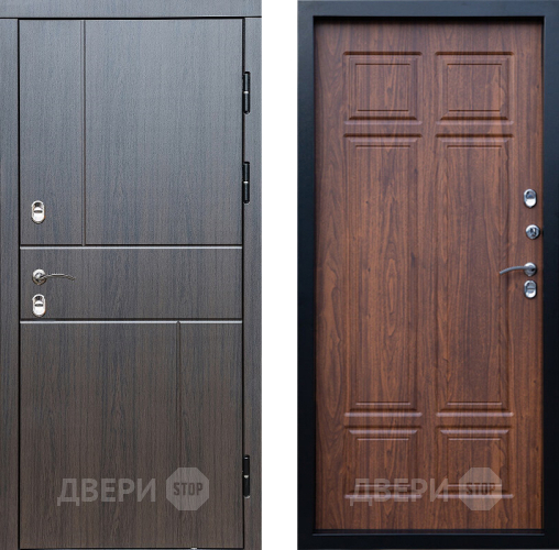 Входная металлическая Дверь Престиж TERMO с терморазрывом Горизонт Венге Премиум Орех темный в Видное